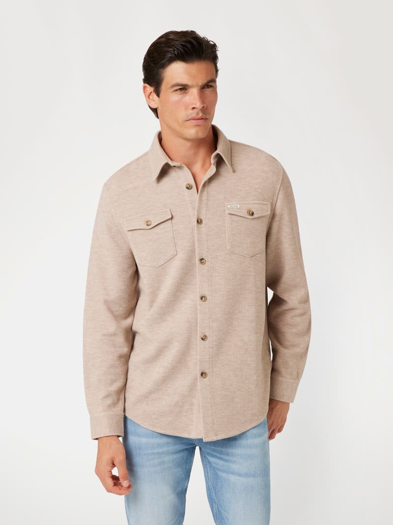Chemise laine melangee