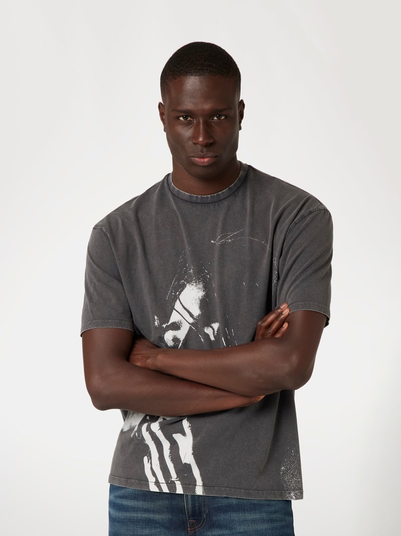 GUESS T shirt imprime devant et dos Homme