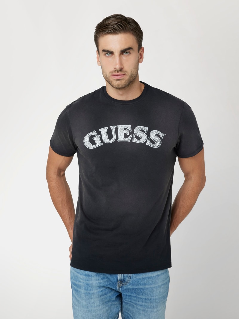 GUESS Camiseta con logotipo frontal Hombre
