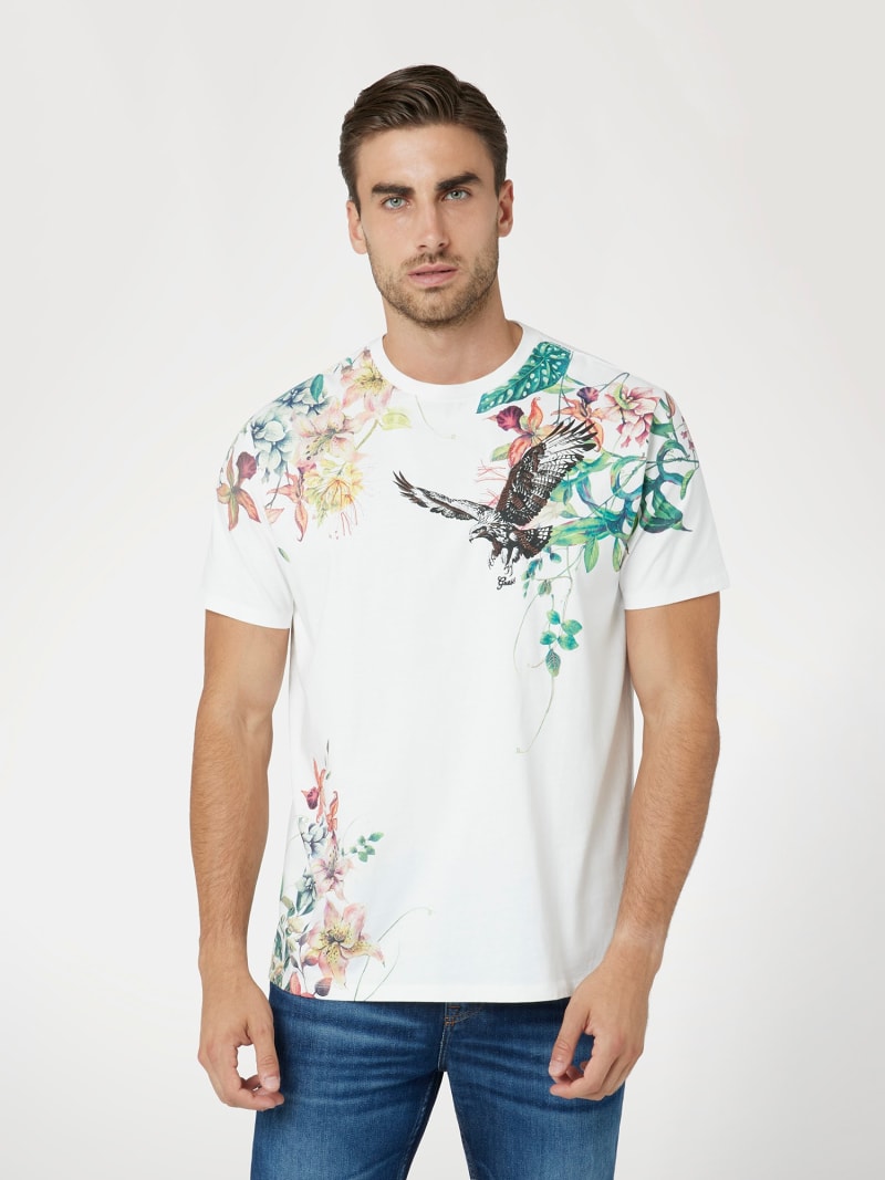 T shirt con stampa floreale