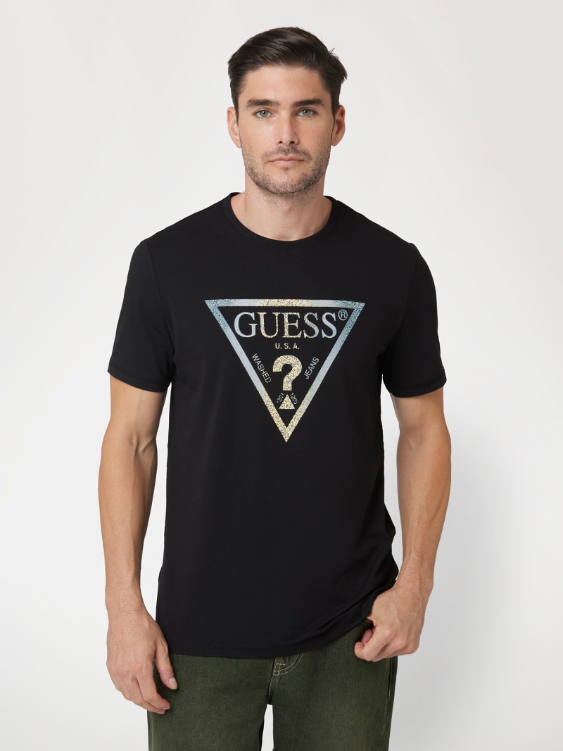 Triangle logo stretch t shirt