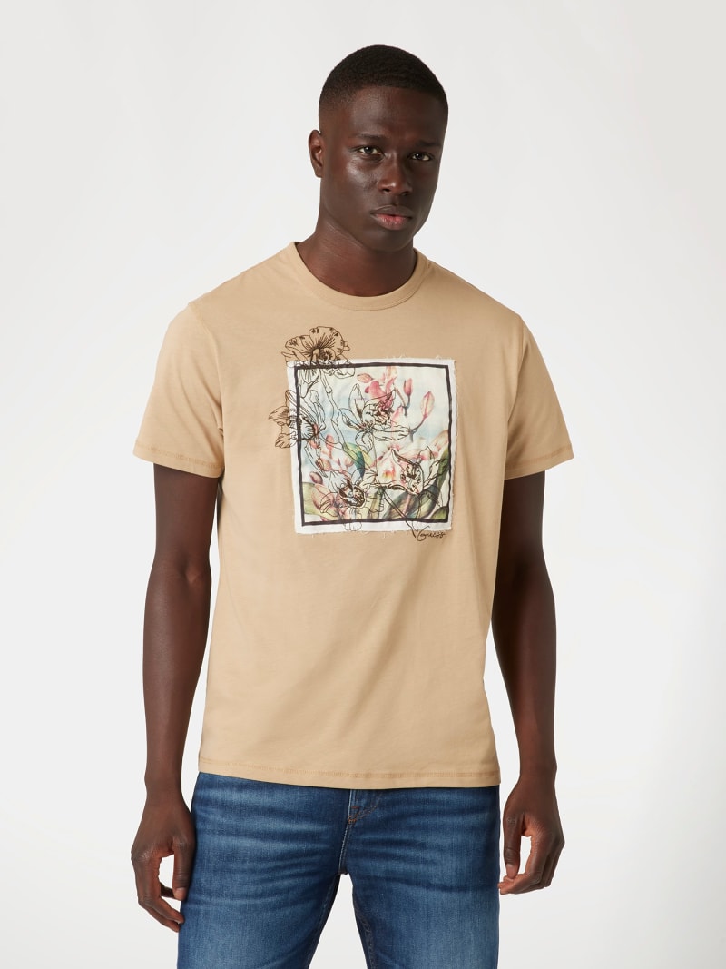 GUESS T shirt con stampa floreale Uomo
