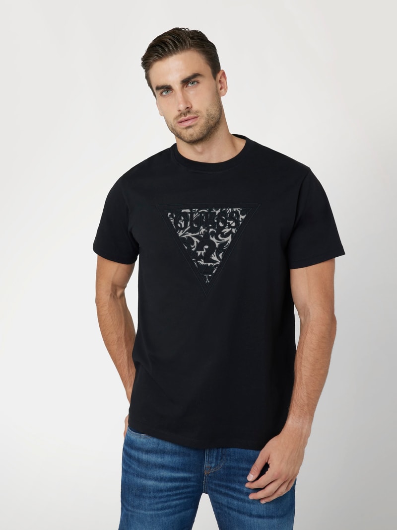 GUESS T shirt met geborduurd logo Heren