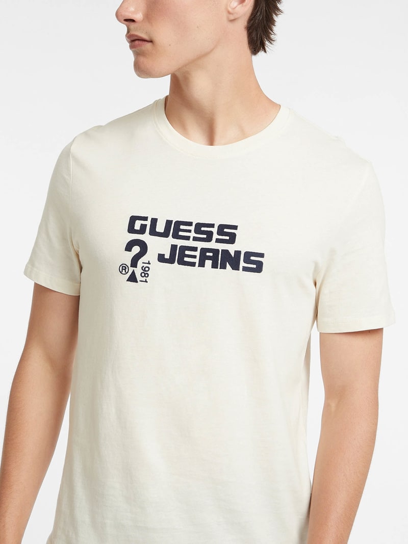 T shirt con logo ricamato shop