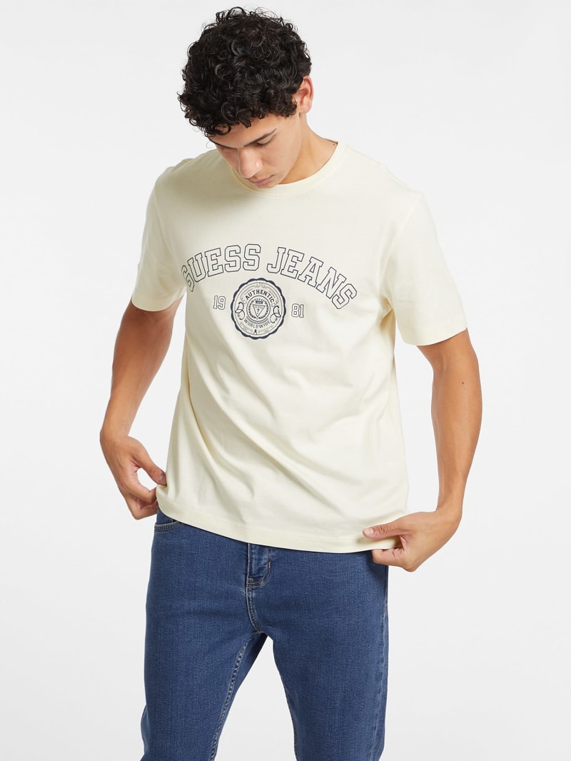 Bask Logolu T shirt Erkek GUESS Jeans