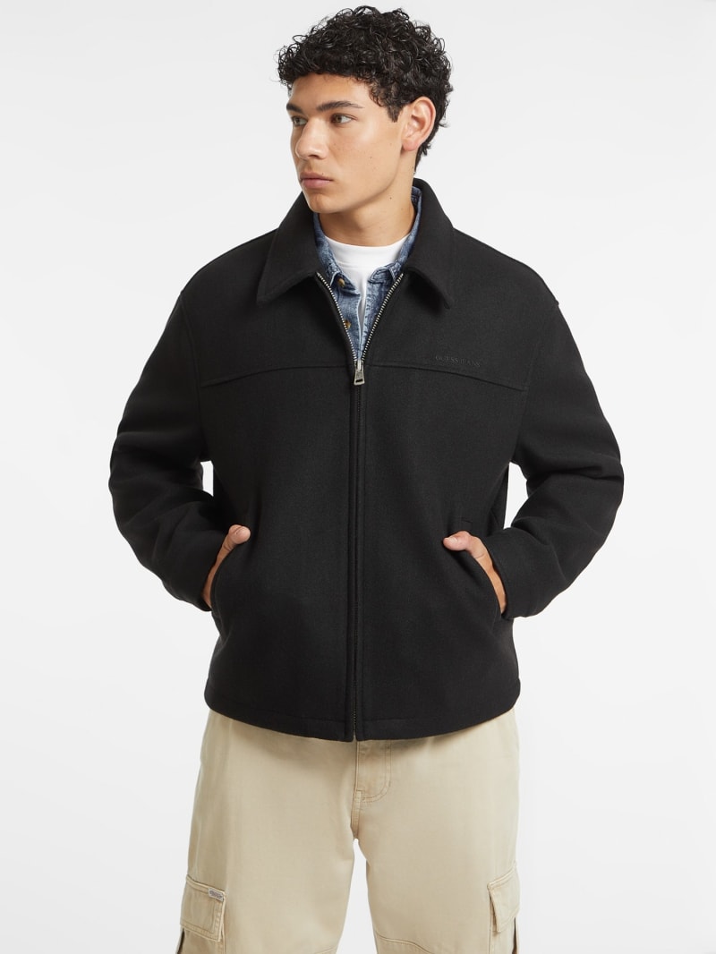 Woven Faux Wool Jacket Men GUESS Jeans