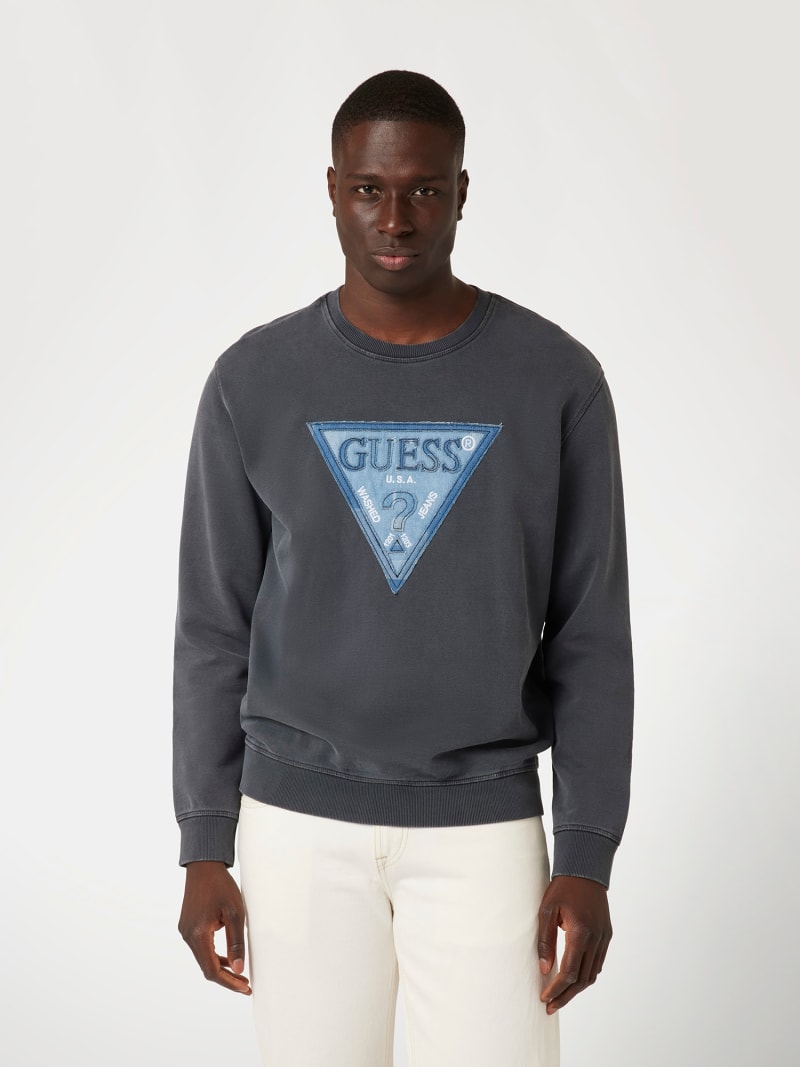 Guess triangle logo sweatshirt outlet