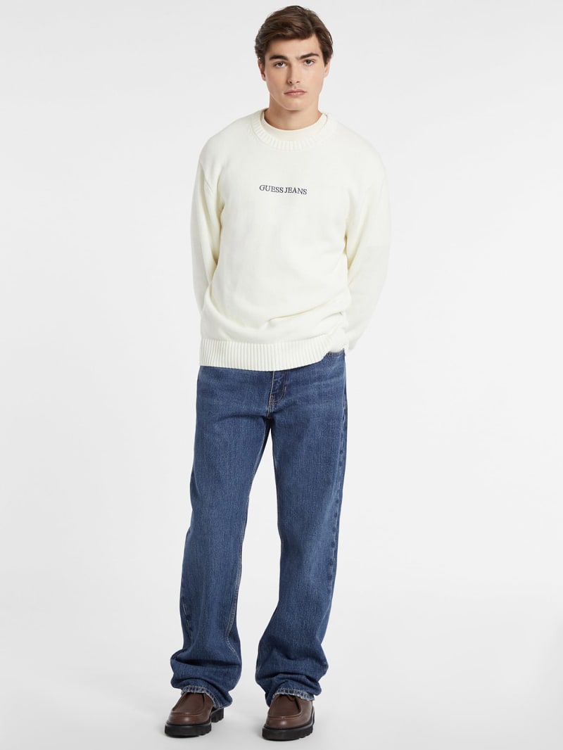【オフホワイト(G293)】GUESS JEANS/(M)GUESS JEANS Emb Sweater Logo intarsia sweater Women | GUESS Jeans®