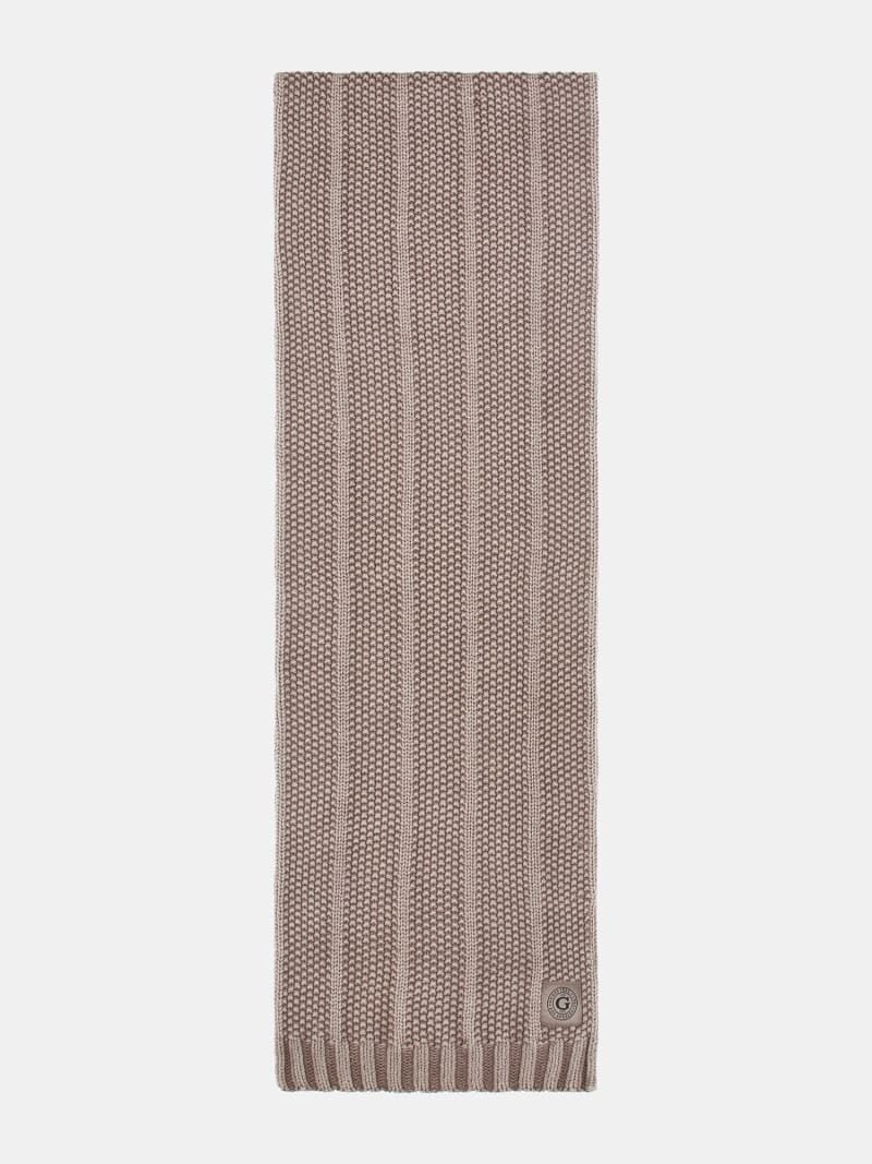 Rib knit scarf