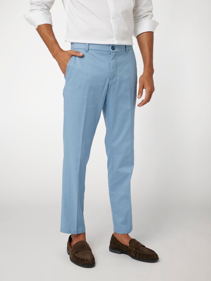 Pantalon slim en lin mélangé