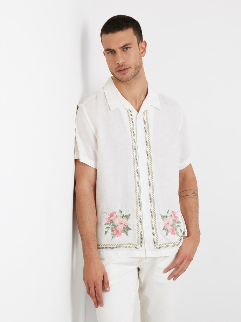Camicia con ricami uomo clearance