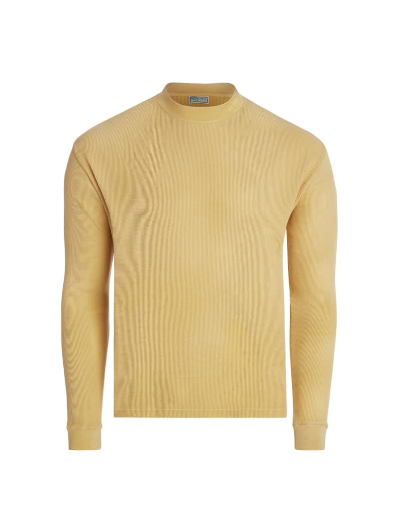 Yellow mock neck sweater online