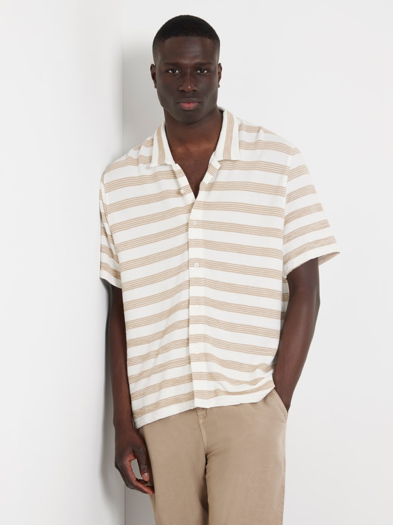 GUESS Camisa con motivo de rayas integral Hombre