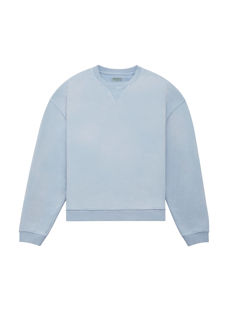 Distressed crewneck sweatshirt store
