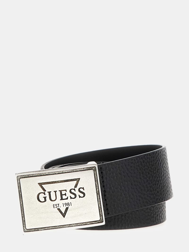 Guess white online belt mens