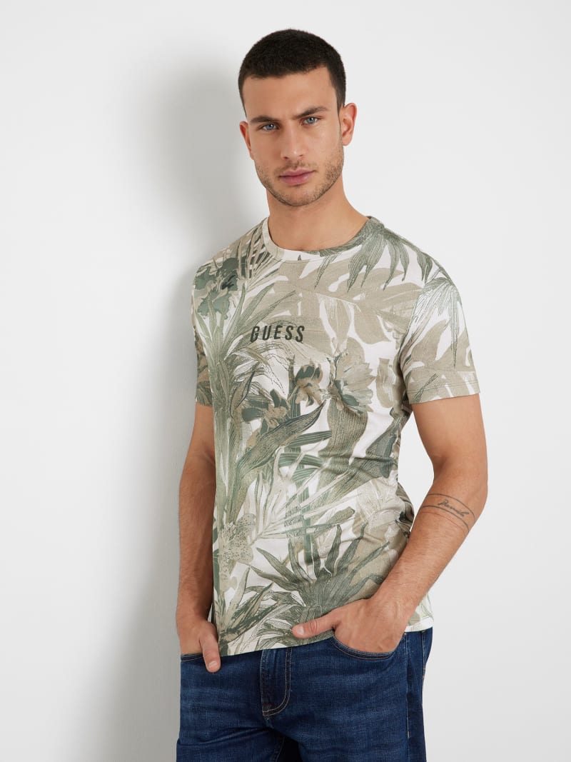 GUESS T shirt met print all over Heren