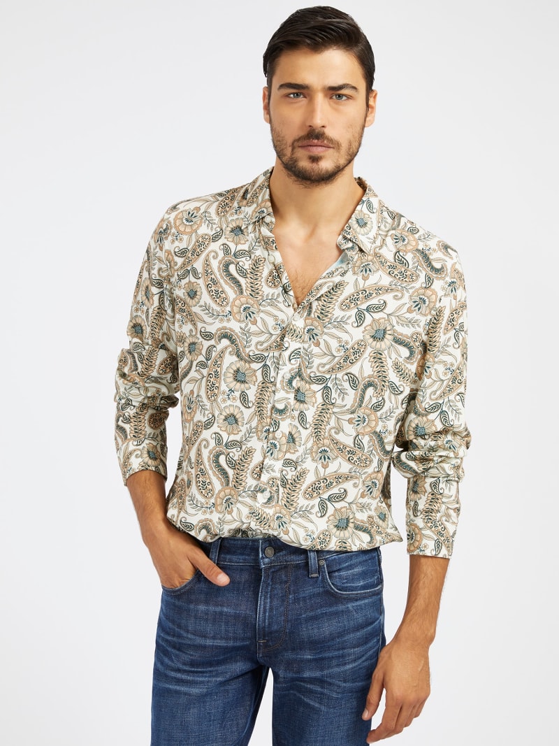 Shirt met paisleyprint