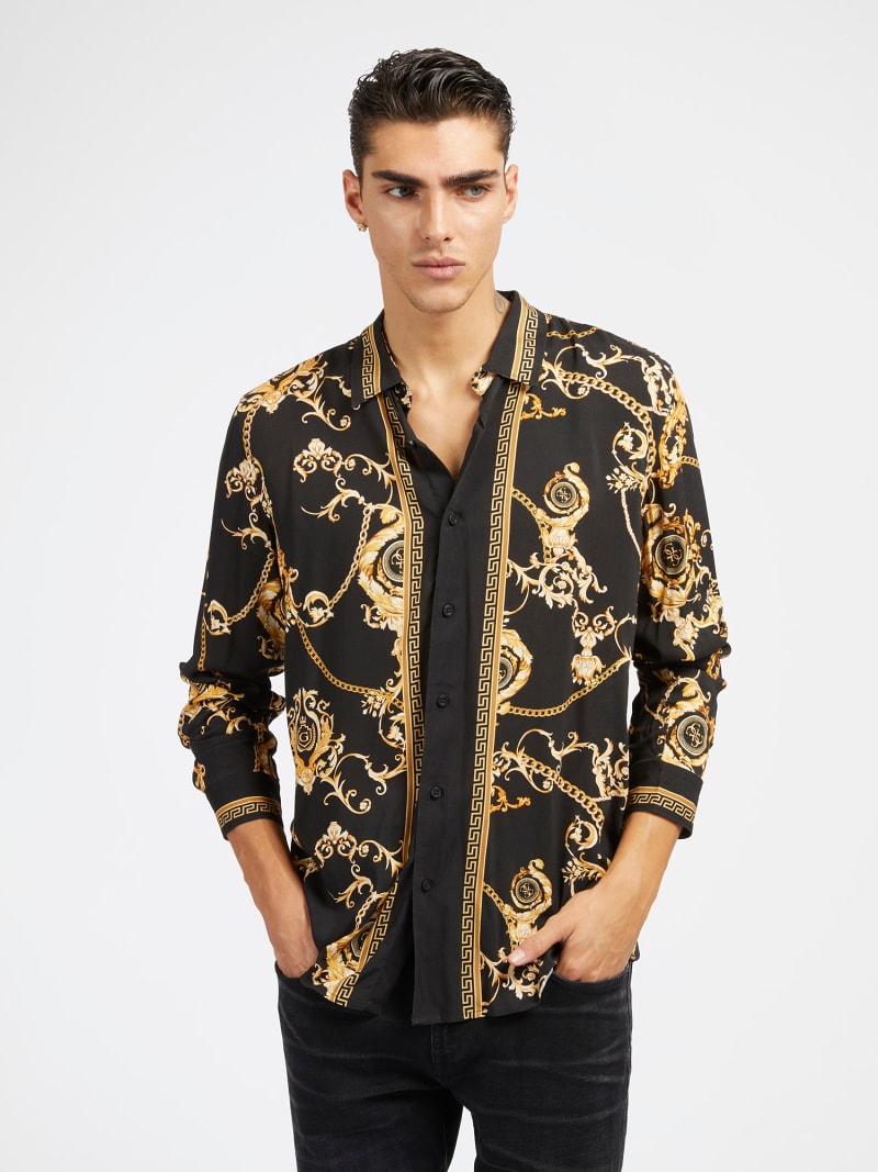 Baroque print shirt