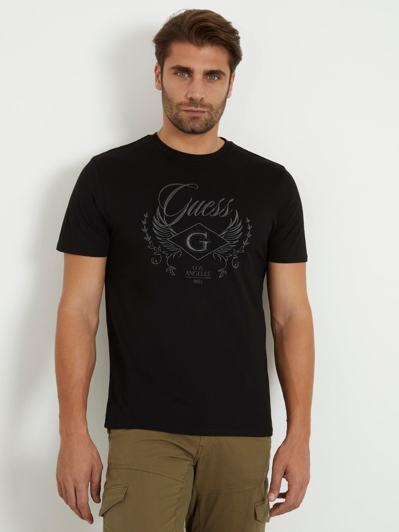 T Shirt mit gesticktem Logo