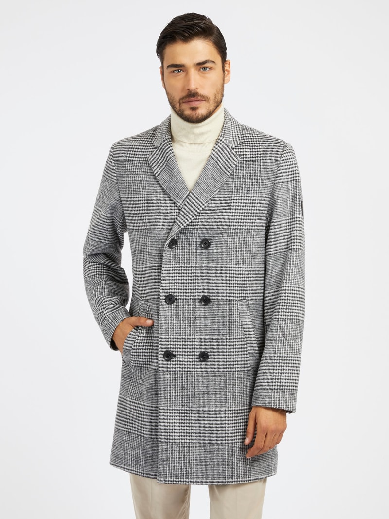 Guess plaid coat cheap