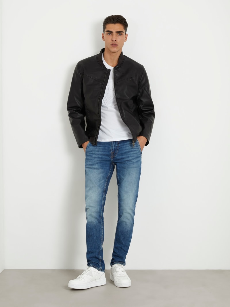 Guess black on sale bomber jacket