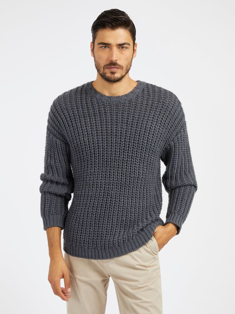 GUESS® Rib knit sweater Men