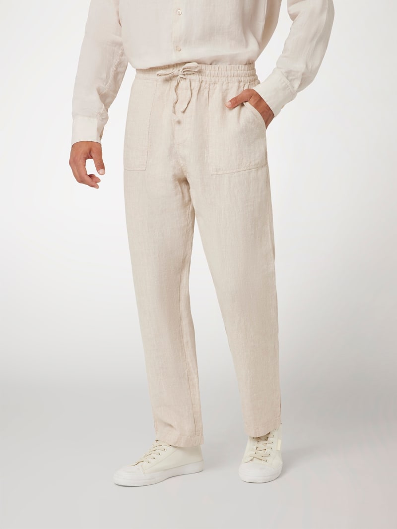 Mid rise linen pant