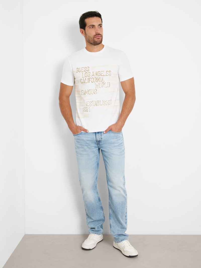 GUESS® Front print stretch t-shirt Men