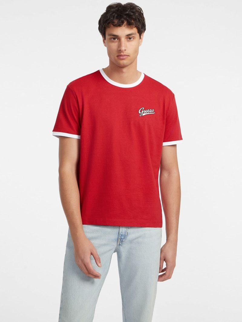 T shirt logo guess on sale