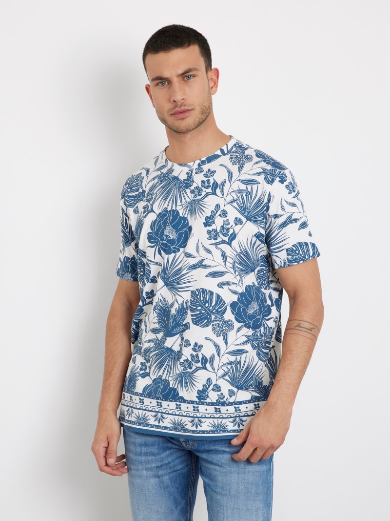 Floral t shirt mens store