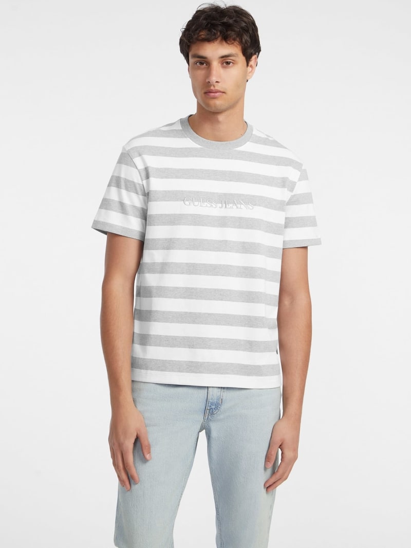 T-shirt con logo a righe