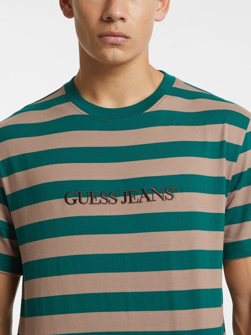 Guess green striped shirt cheap