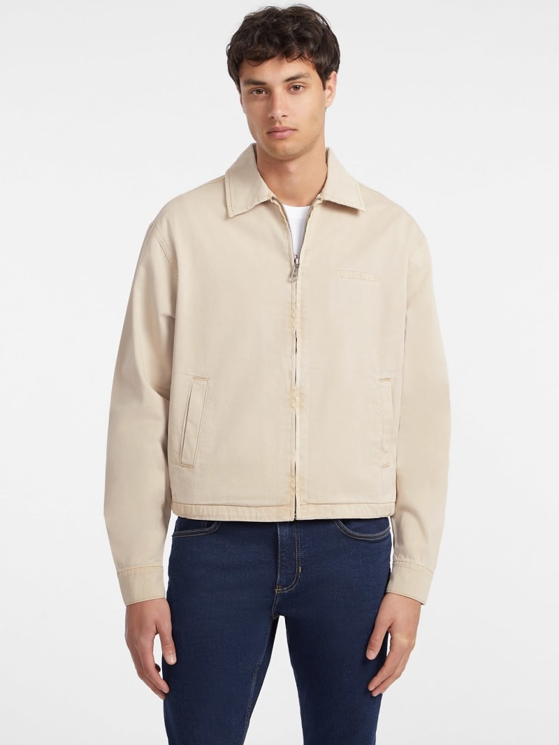 Beige twill jacket sales