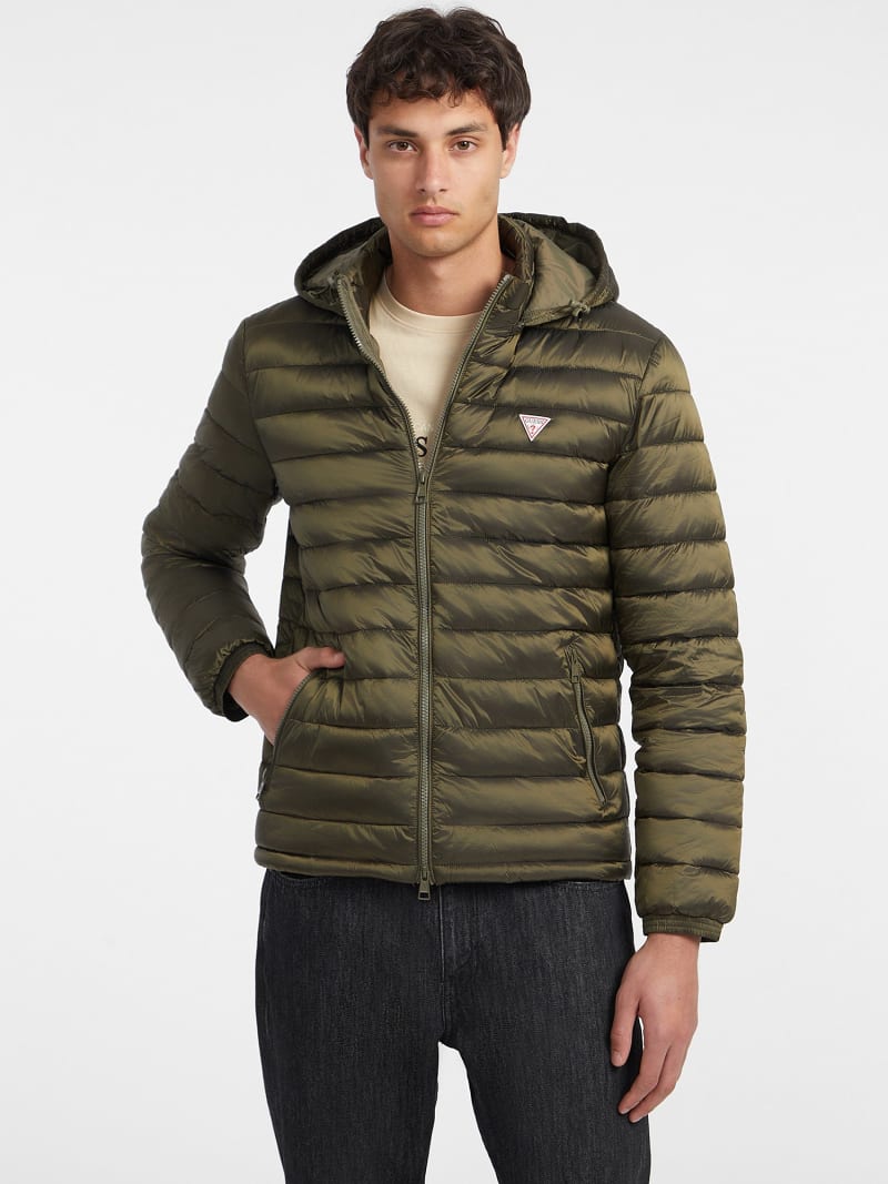 Green guess jacket clearance