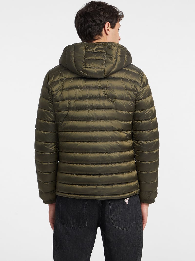 Nylon Hooded Puffer Jacket Men GUESS Jeans