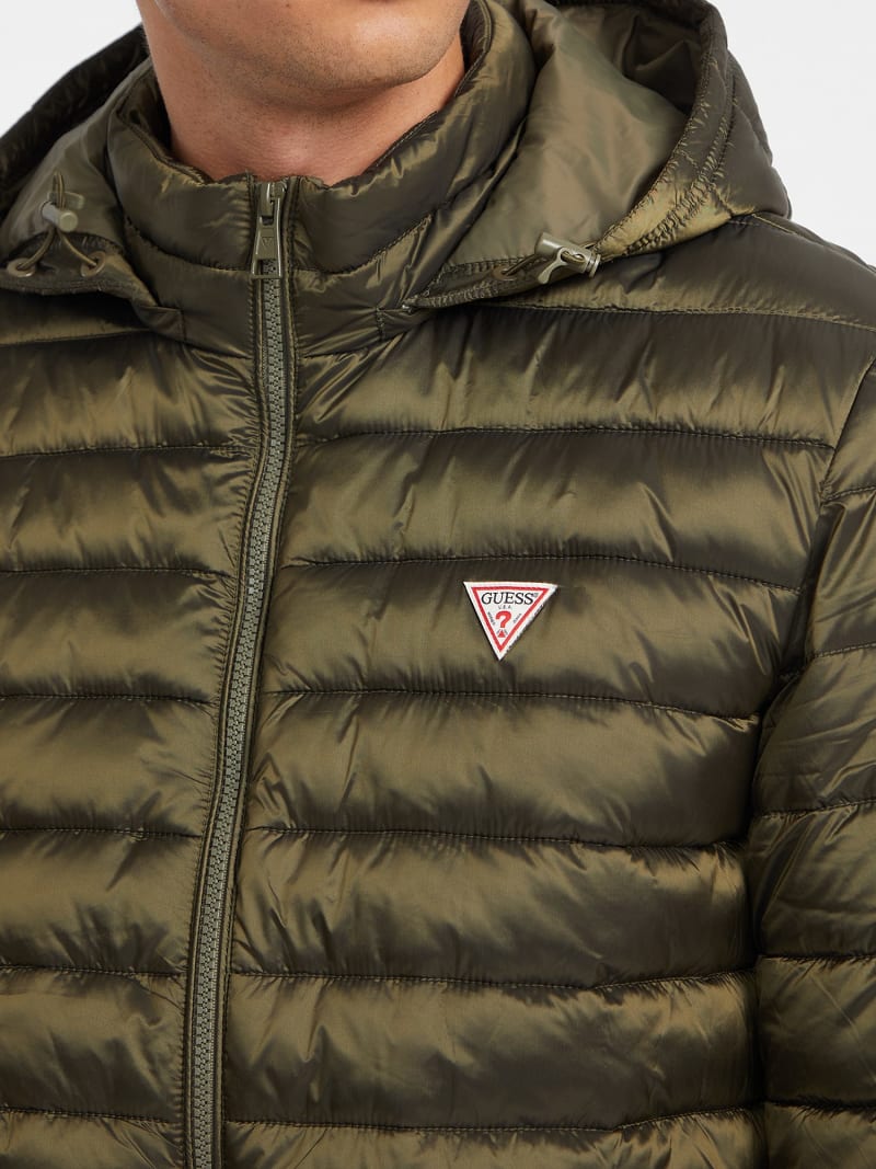 Nylon Hooded Puffer Jacket Men GUESS Jeans