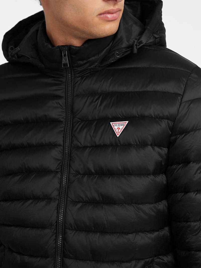 Nylon Hooded Puffer Jacket Men GUESS Jeans