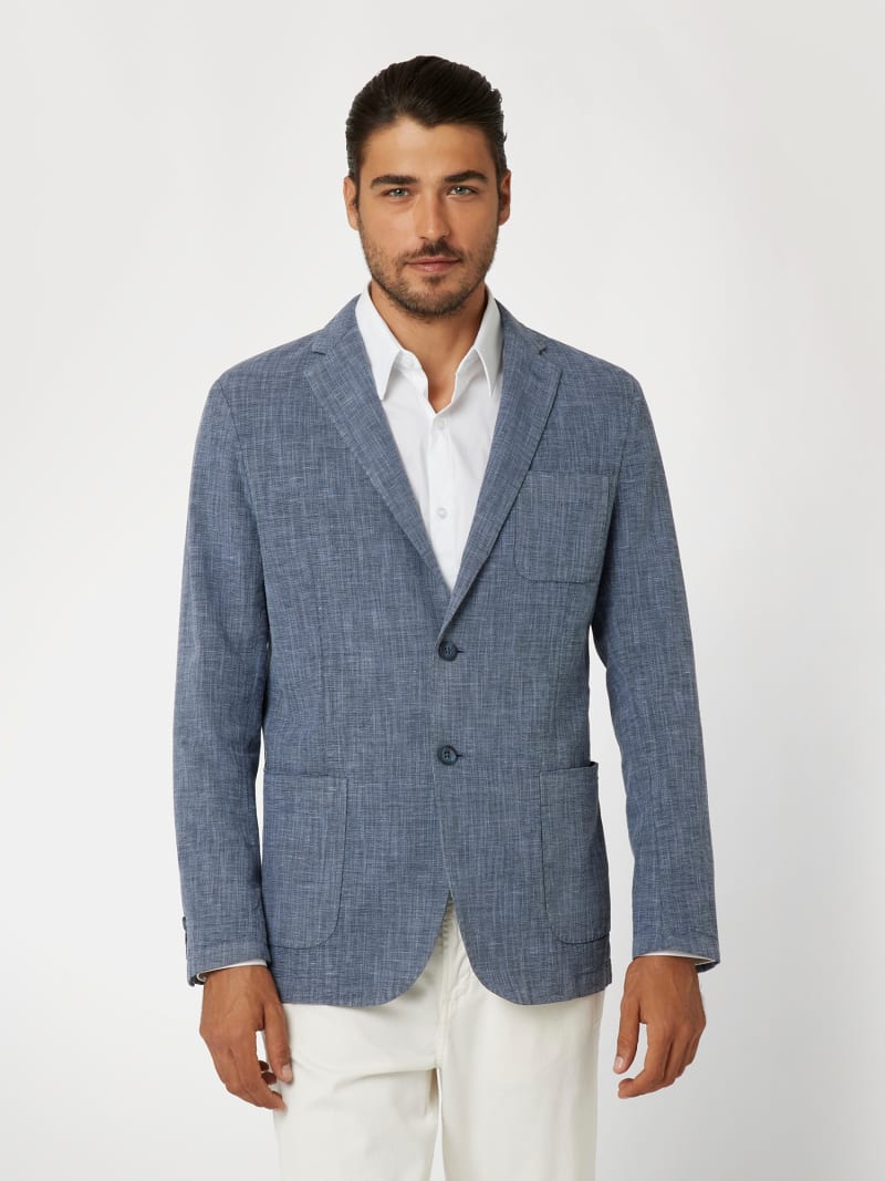 Linen blend blazer