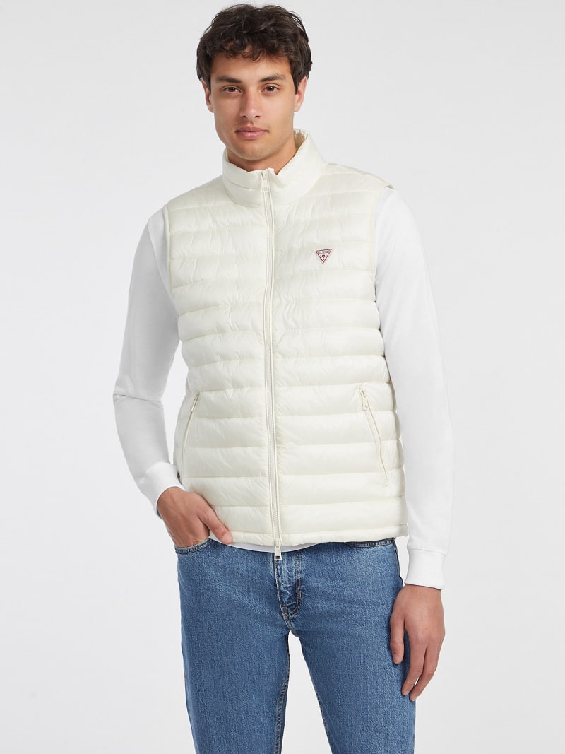 Mens white puffer vest outlet