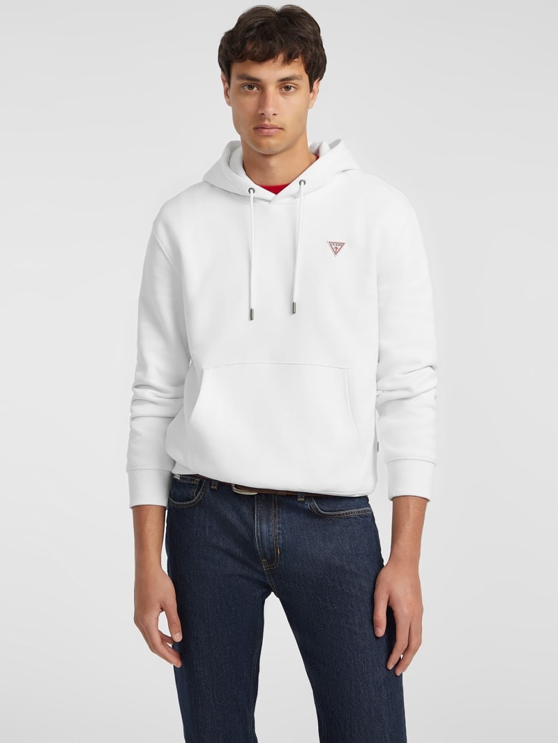 White guess hoodie mens on sale