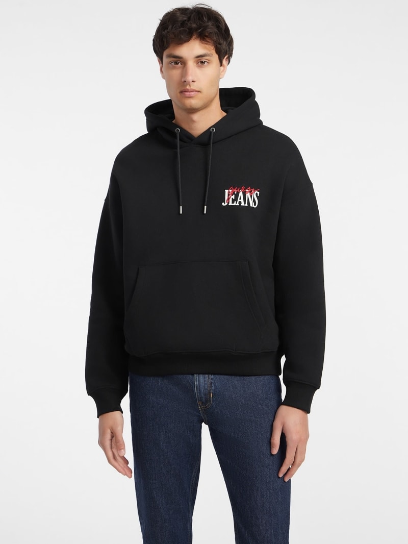 Mixed Chest Logo Hoodie Men GUESS Jeans