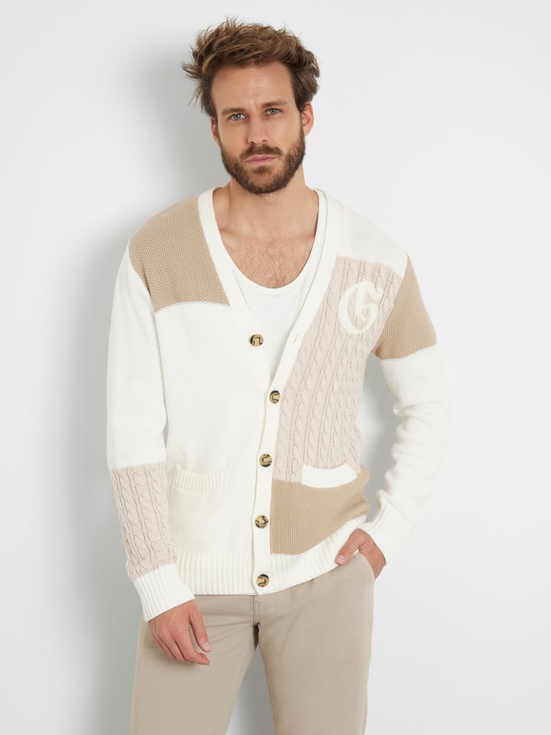 All over patchwork cardigan