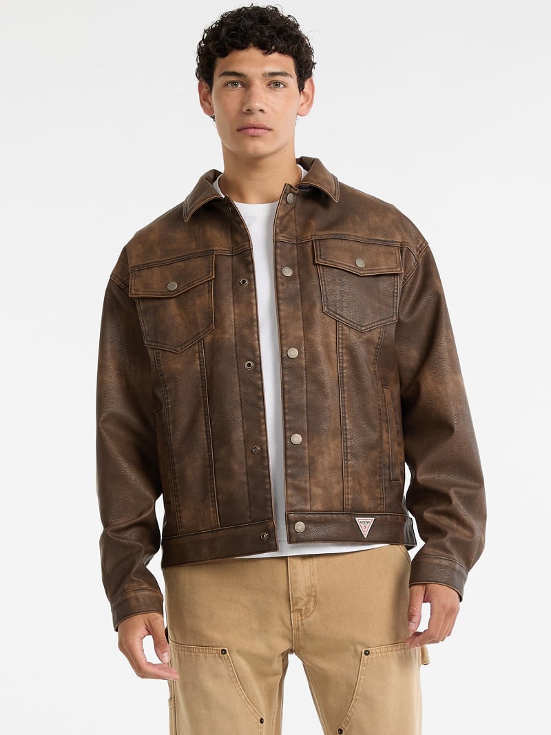 GUESS® Originals Faux Leather Jacket Men