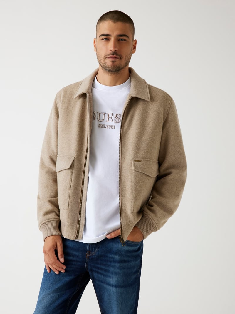 GUESS® Melton wool-blend jacket Men