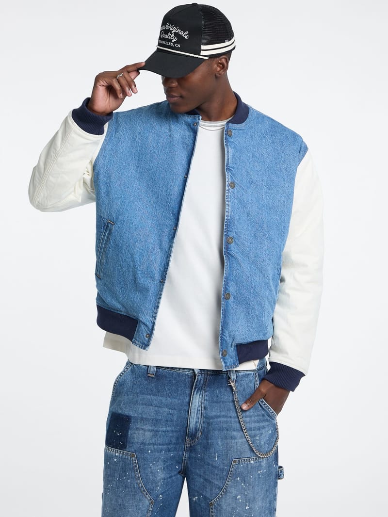 GUESS® Denim bomber jacket