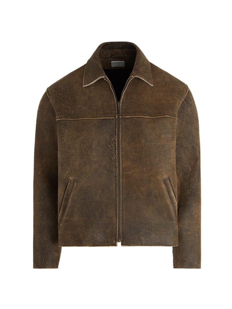 GUESS® Crackled leather jacket