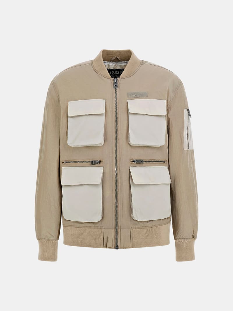 Kurtka techniczna na suwak Mężczyzna | GUESS® Przeszłe Kolekcje