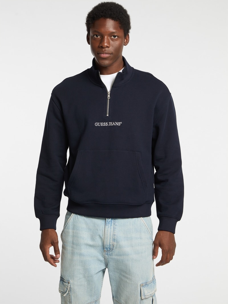 Half Zip Logo Sweater Men GUESS Jeans