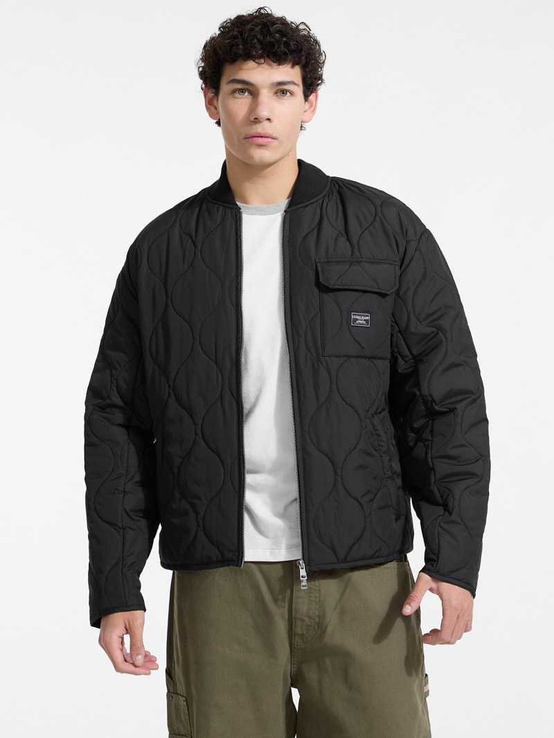 Cazadora modelo bomber pespunteada Hombre GUESS Jeans®