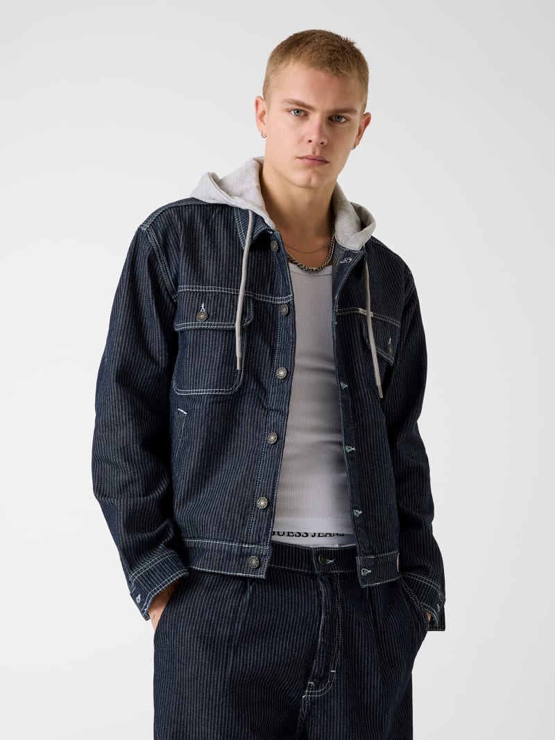 Kapüşonlu denim ceket Erkek | GUESS Jeans®